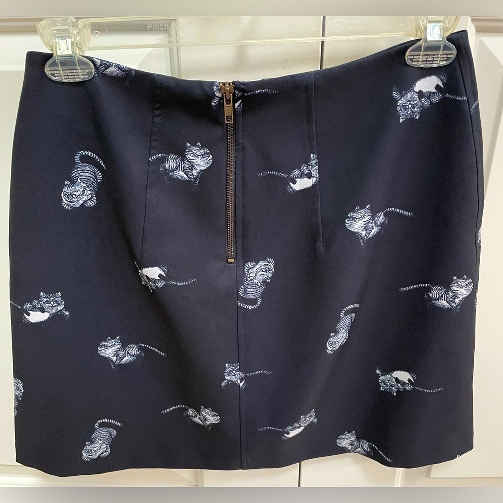 Disney Alice Through The Looking Glass Cheshire Cat Zip Up Slash Pockets Skirt